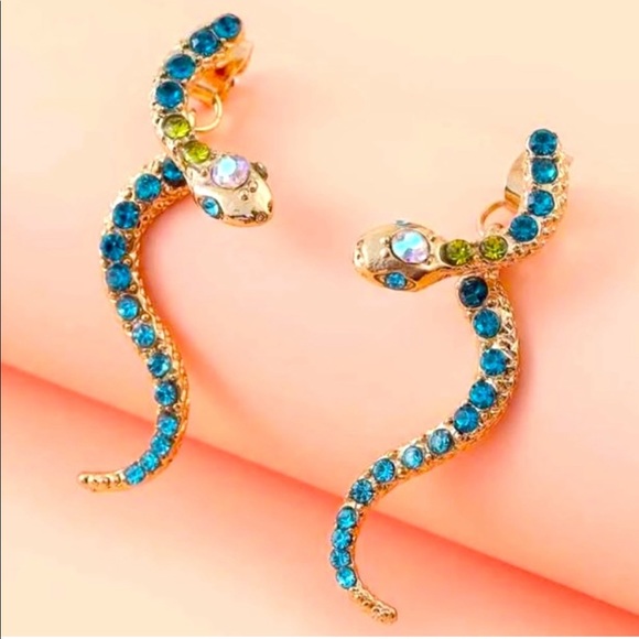 Unbranded Jewelry - Cubic Zirconia Snake Earrings